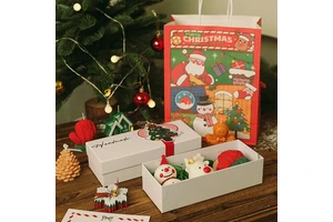 Wholesale Christmas Character Candle Gift Set 3-Piece Soy Wax with Gift Box Holiday Decor Gifts OEM Festive Christmas Character