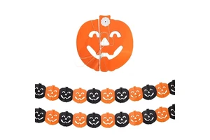 Pumpkin Hanging Decor Halloween Festive Items Decoration Party Favors Supplies Halloween Decor with String Lights Backdrop Kits