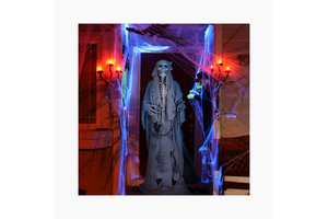 Unbreakable Silicone Scarecrow Witch Movie Horror Scream Animated Halloween Skeleton for King Halloween