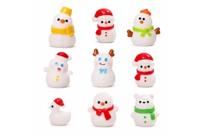 Wholesale Resin Christmas Ornaments Mini Snowman Figurines for Dollhouse Miniatures DIY Crafts Holiday Village and Home Decor