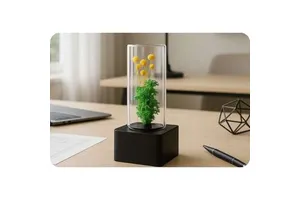 Decorative Forest Cube Green Ceramic Cylinder Preserved Moss Flowers MDF Base New Year Lightweight Evergreen Artificial Greenery