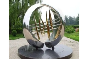 Customized Modern Art Metal Crafts Polished Outdoor Park Decoration Statue Garden Sets Stainless Steel Sculpture for Sale