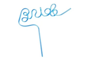2026 New Arrival Blue Bride Disposable Straw Bachelorette Party Bridal Shower Drinkware Gift Set