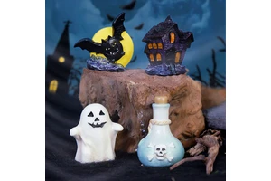 Halloween & Easter Acrylic Jewelry Accessories Handmade Material Patches Pumpkin Skulls Ghosts