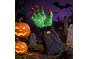 Animated Creepy Hand Halloween Plastic Textile Novelty Kids Toy Scary Moving Prop Haunted House Non-Toxic Durable Animatronics
