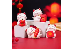 Creative New Year gifts peace and good luck, figurines for festive occasions, financial cat figurines, wholesale on