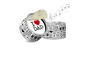 2026 Father Day Gift Custom Mini Music Box Magnetic Fridge Magnet 2-in-1 for Desktop Placement Low MOQ Bulk