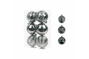 Wholesale Price Custom 2026 New Trend Product Christmas Decoration Supplies 7cm 6pcs Shatterproof Plastic Christmas Ball Set