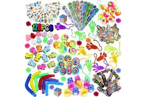 120pcs Mini Toys Assortment Kids Party Supplies Bulk Classroom Rewards Treasure Box Fillers Carnival Prizes Birthday Gift Bag