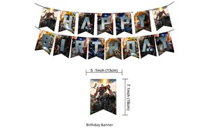 Cartoon Cool Theme Birthday Party Decoration Sets With Banner Balloon Decoration Cake Party Supplies for Kids Boys