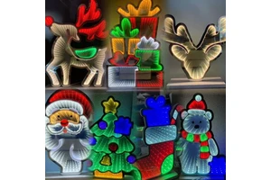 Infinity Mirror Christmas Decor 3D Tunnel Light - Customizable Acrylic Party Decoration with LED RGB Lighting