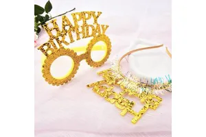 Happy Birthday Eye Glasses for Adults Teens Head Wear Birthday Party Supplies Bday Costume Accessories