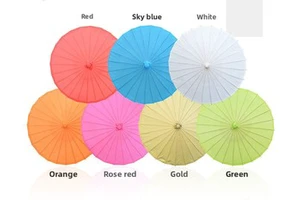Solid-color Craft Paper Umbrellas For Wedding Stage Prop DIY Painting