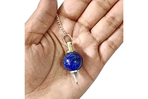 Best Quality Natural Sodalite Ball Pendulum Polished Healing Crystal Chain Reiki Dowsing Feng Shui Gemstone Pendulum For Sale