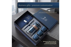 Custom Logo PU Leather Notebook Gift Set with Pen Corporate Business Promotional Gift