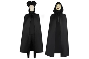 A Haunting In Venice Cosplay Costume Black Cape Hooded Halloween Party Costume Adult Size Xs S M L Xl Xxl Xxxl