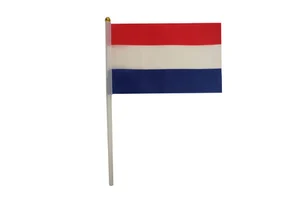 High Quality Dutch Flag Red White Blue Polyester Mini Hand Waving NL Nederland Netherlands Flag Portable Custom Designs for