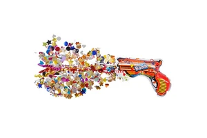 Birthday Fireworks Gun Automatic Inflatable Small Fireworks Spray Ribbon Handheld Party Supplies Children's Fireworks Strip