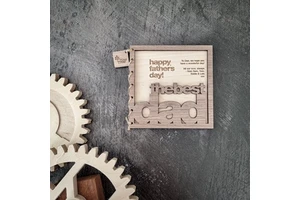 Unique Religious Wooden Card for Father's Day-Meaningful Gift for Loved Ones Wedding & Table Decoration