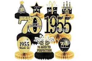 70th Birthday Supplies for Table Decorations Back in 1955 70th Birthday Decoration for Men and Woman 70 Years Birthday Party