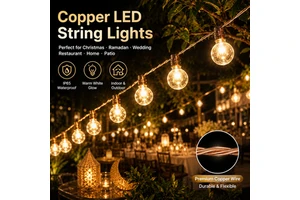 Hot Selling Custom Copper IP65 LED Christmas Ramadan Wedding Decoration Restaurant Indoor Home Outdoor String Lights