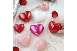 Wholesale Valentine's Day 2026 Saint Valentin Mother's Day Valentines Day Gifts Soy Wax Aroma Heart Shaped Scented Candles