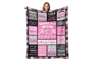 Mother's Day Blanket Gifts for Mom From Daughter Son Best Mom Ever Mothers Day Birthday Gift Plush Blankets Presents for Mama