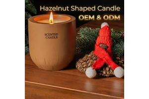 Essential Oil & Natural Soy Wax Blend Acorn Scented Candle Home Decor Ornament for Christmas New Year Gifts