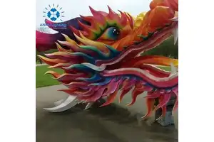 Anpu Lighting Giant Colorful Chinese Dragon Head Lantern Motif Light Outdoor Waterproof ABS Material Home Decoration Landscape