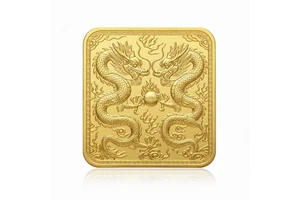 Chinese New Year Feng Shui Traditional Souvenir Gifts Custom Zinc Gold-Plated Dragon Coins-UV Printed Soft Enamel Antique