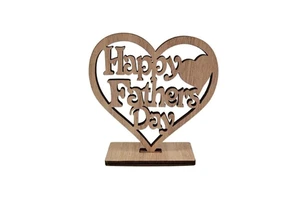 Happy Father's Day Wooden Handicraft Ornaments Father's Day Table Sign Decorations Great Dad Gifts From Daughter or Son Party
