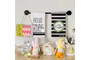 Microfiber Rectangle Printed Kitchen & Face Towel for Easter and Spring Occasions