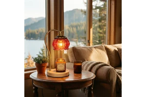 Multi-Purpose Holiday Gift Ready Natural Solid Wood Base Candle Warmer Lamp As Christmas Mothers Day Present For Women