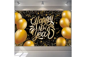 New 2024 Happy New Year Family Atmosphere Decorated New Year Themed Wall Banners