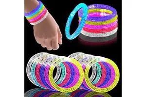 6 Color Glow Sticks Bracelets LED Light up Bracelets Glow in the Dark Party Supplies for Kids Adults Glow Party Favors Birthday