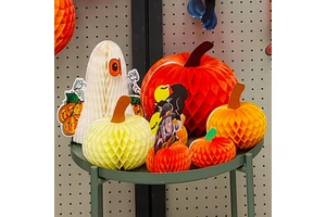 Halloween and Thanksgiving Tissue Paper Pumpkin Decoration 9" CE-6620 Tableware & Decorations for Party