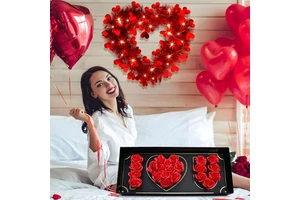 Valentine's Day Gift 2025 Modern Luxury Eco-Friendly Square Rose Flowers in Box with Handcrafted I for You