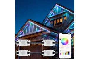 Gouly Permanent Outdoor LED Pixel Light RGBW 24V With Aluminum Track IP68 Waterproof For Christmas Decoration And House Lighting
