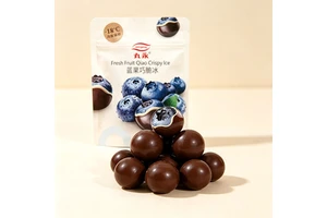 Frozen Chocolate Ice Cream Confectionery Dual Layer Shell Blueberry Filling Kids Lunchbox Afternoon Tea Energy Boosting Bulk