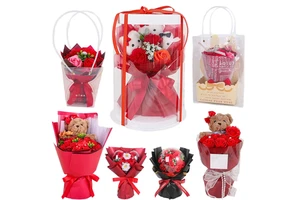 Wholesale Mother's Day Soap Flowers Scented Rose Gift Box Soap Flower Bouquet