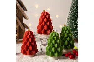 Luxury Handmade Christmas Tree with Gift Ins Creative Home Decoration Set Shooting Props Scented Candles Cartoon Shape