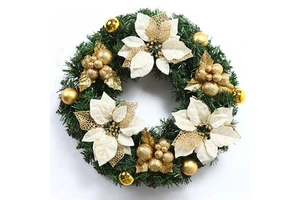 Manufacturer Wholesale Christmas Wreaths 30cm Chinese Product Decoration Christmas Wreath Decor