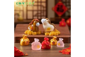 Micro-landscape Year of the Horse New Auspicious Lucky Bag, Little Doll DIY Decorative Hanging Accessories, Mini Desktop Small