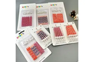 Children's Creative Color Cake Decoration Birthday Candle New Year Paraffin Wax Eco-Friendly Non-Toxic Pillar Shape