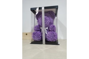 25cm PE Immortal Flower Rose Bear Birthday Gift Qixi Valentine's Day Gift Handmade DiyPE Flower Bear Finished Product