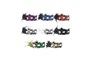 Fashionable PVC Couple Costume Accessory Set for Halloween Mardi Gras Carnival & Venice Makeup Ball Parties-Party Masks