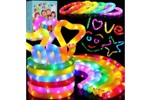 Glow Dark Plastic Bellows Glow Sticks Neon Party Supplies Halloween Christmas Stocking Stuffers Camping Essentials