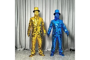 Custom Plastic Acrylic LED Lights Costume for Stage Performance Disco Party Christmas Birthday New Year Adults
