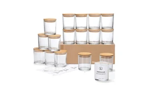 Candles Glass Luxury Large 10oz 12 Oz Custom Christmas Empty Unique Candle Jars Glass With Lid