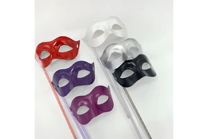 Masquerade Masks with Stick Venetian Party Halloween Costume Carnival Handheld Mask for Women Men